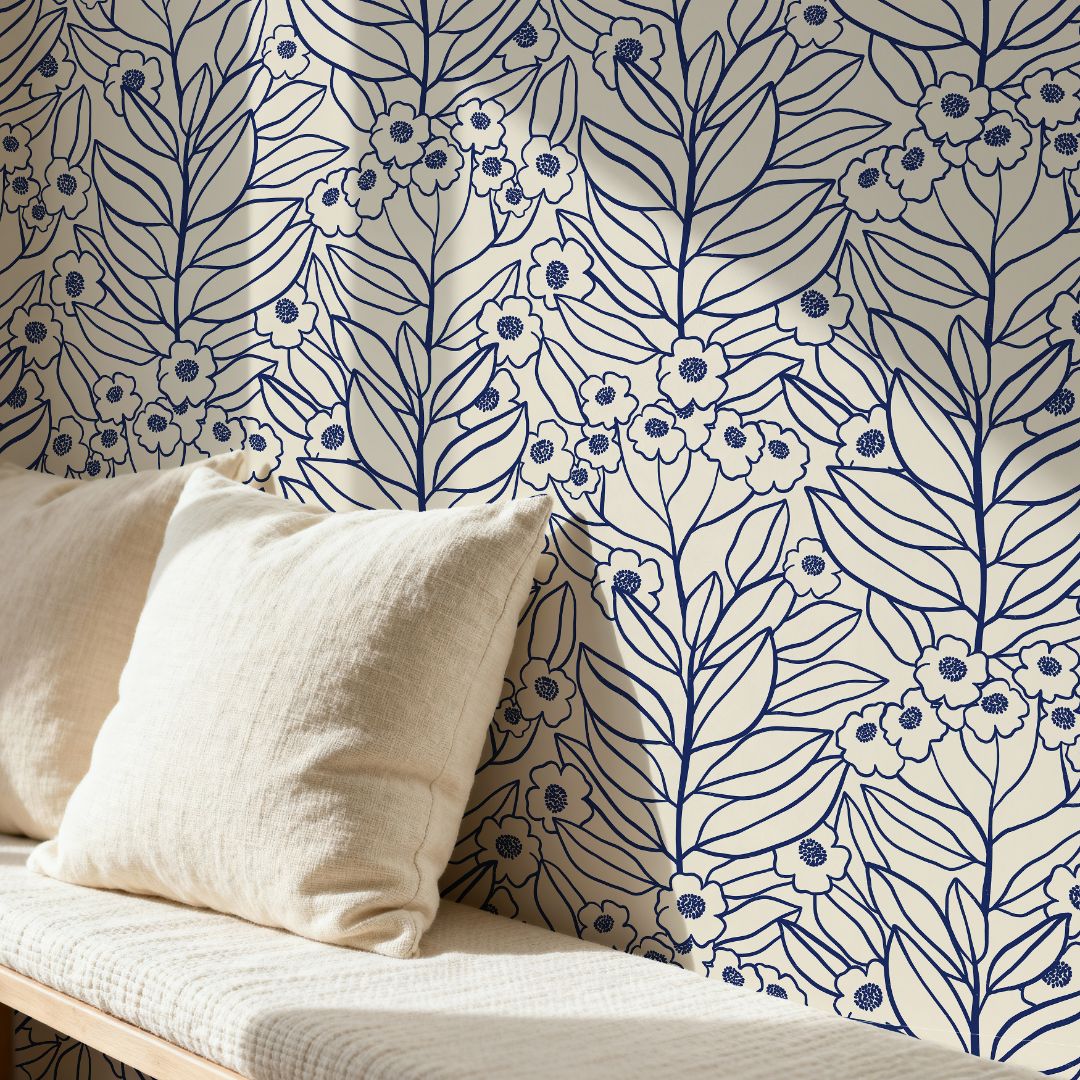 Product Image for Indigo Arbor Botanical Wallpaper – 3109