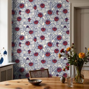 Product Image for Sapphire Bloomscatter Floral Wallpaper – 3105