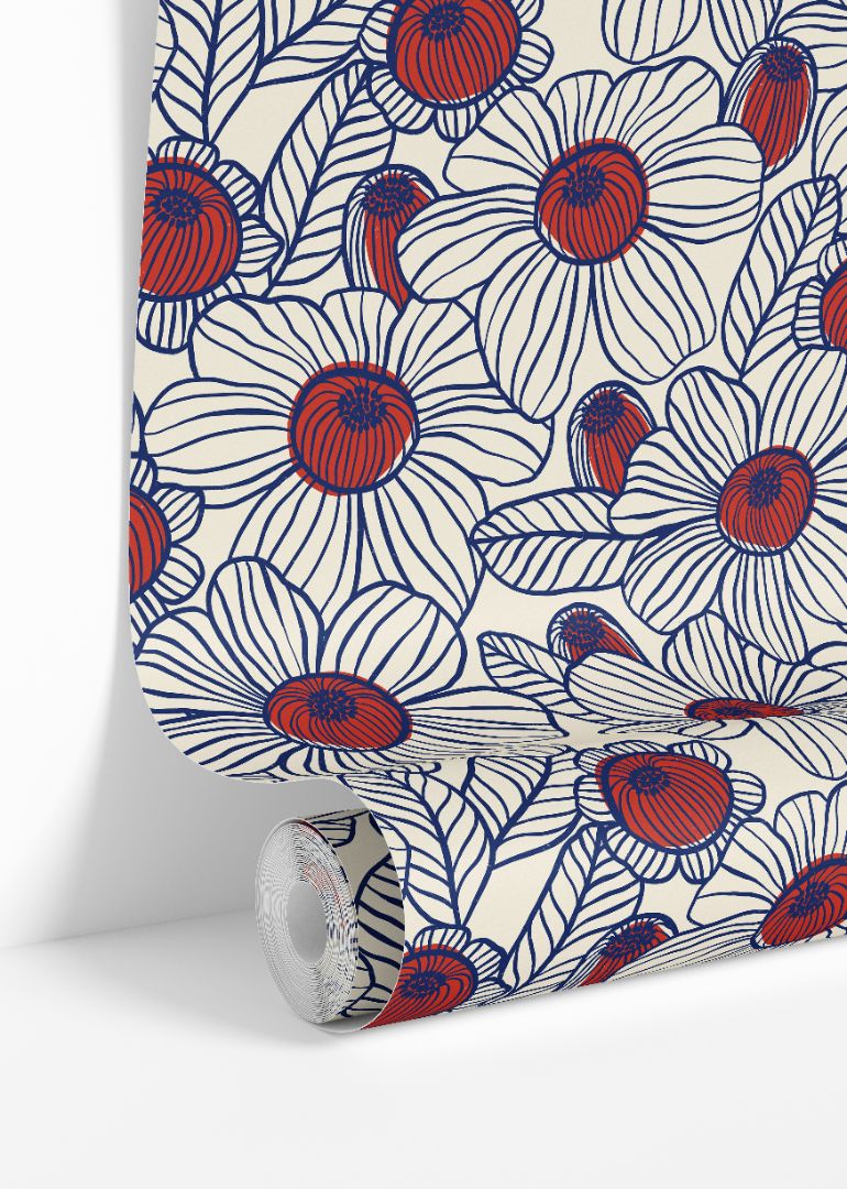 Product Image for Sapphire Bloomscatter Floral Wallpaper – 3105