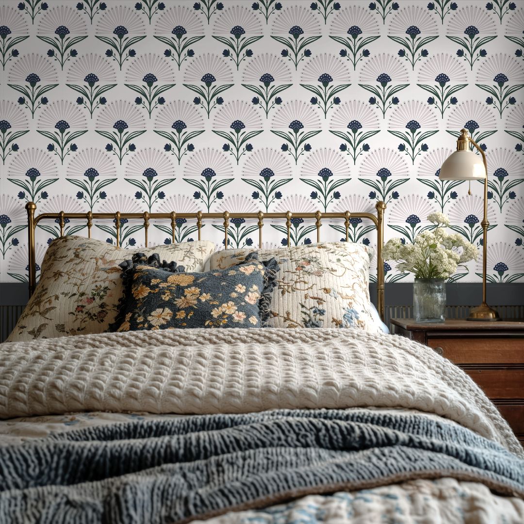 Product Image for Inkshade Fan Indigo Wallpaper – 3120