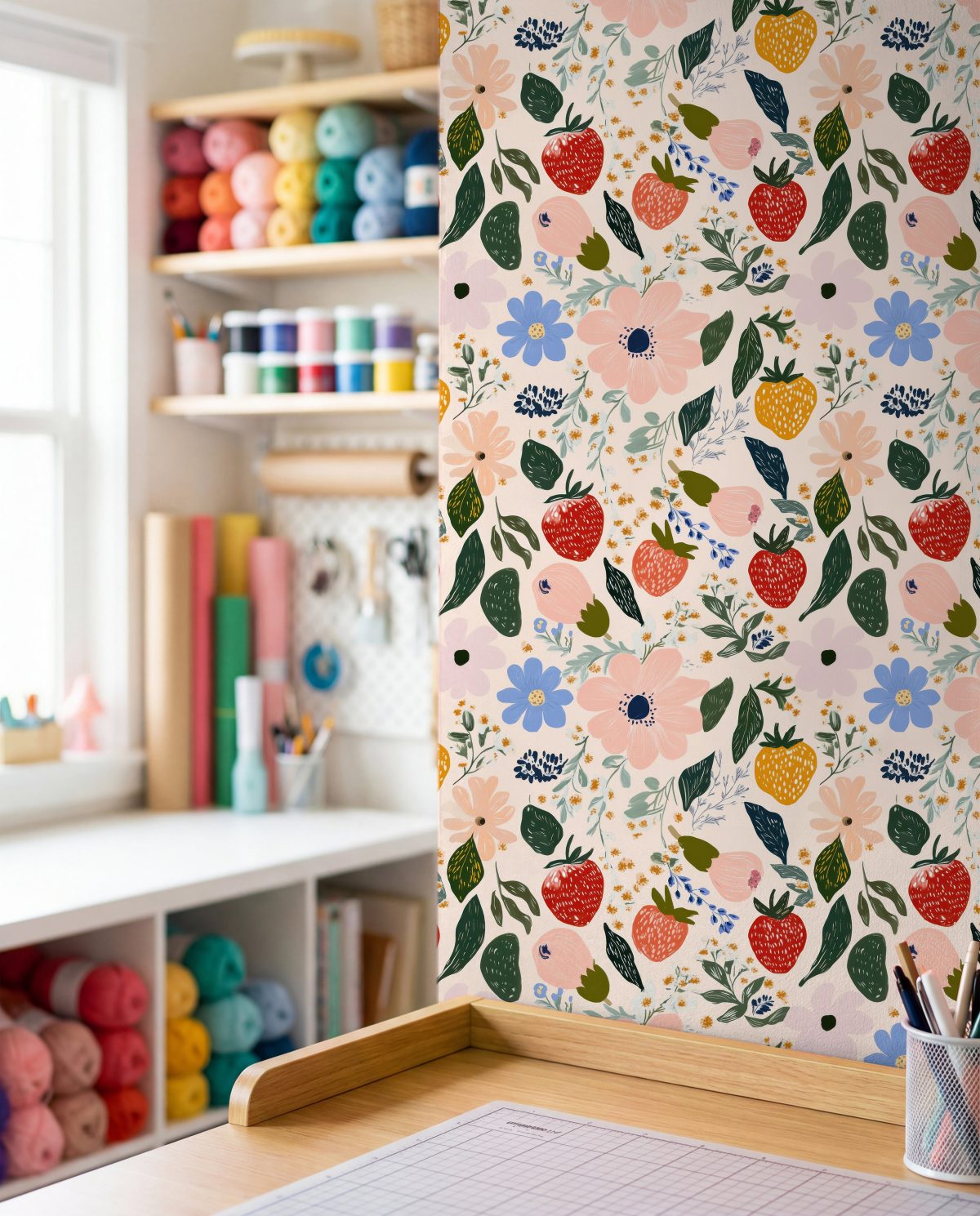 Product Image for Strawberry Study Wallpaper – 3174