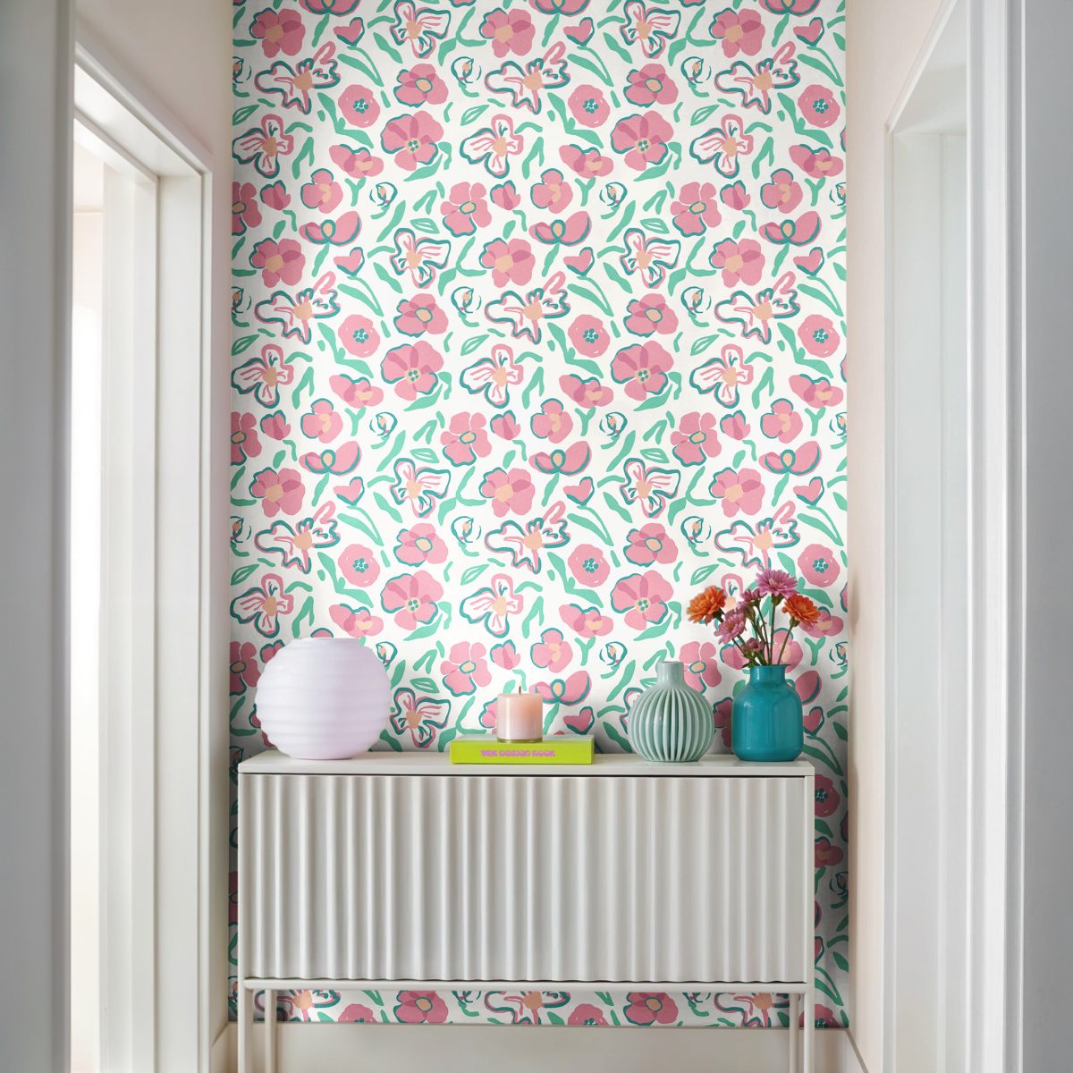 Product Image for Roselle Contour Bloom Wallpaper – 3183