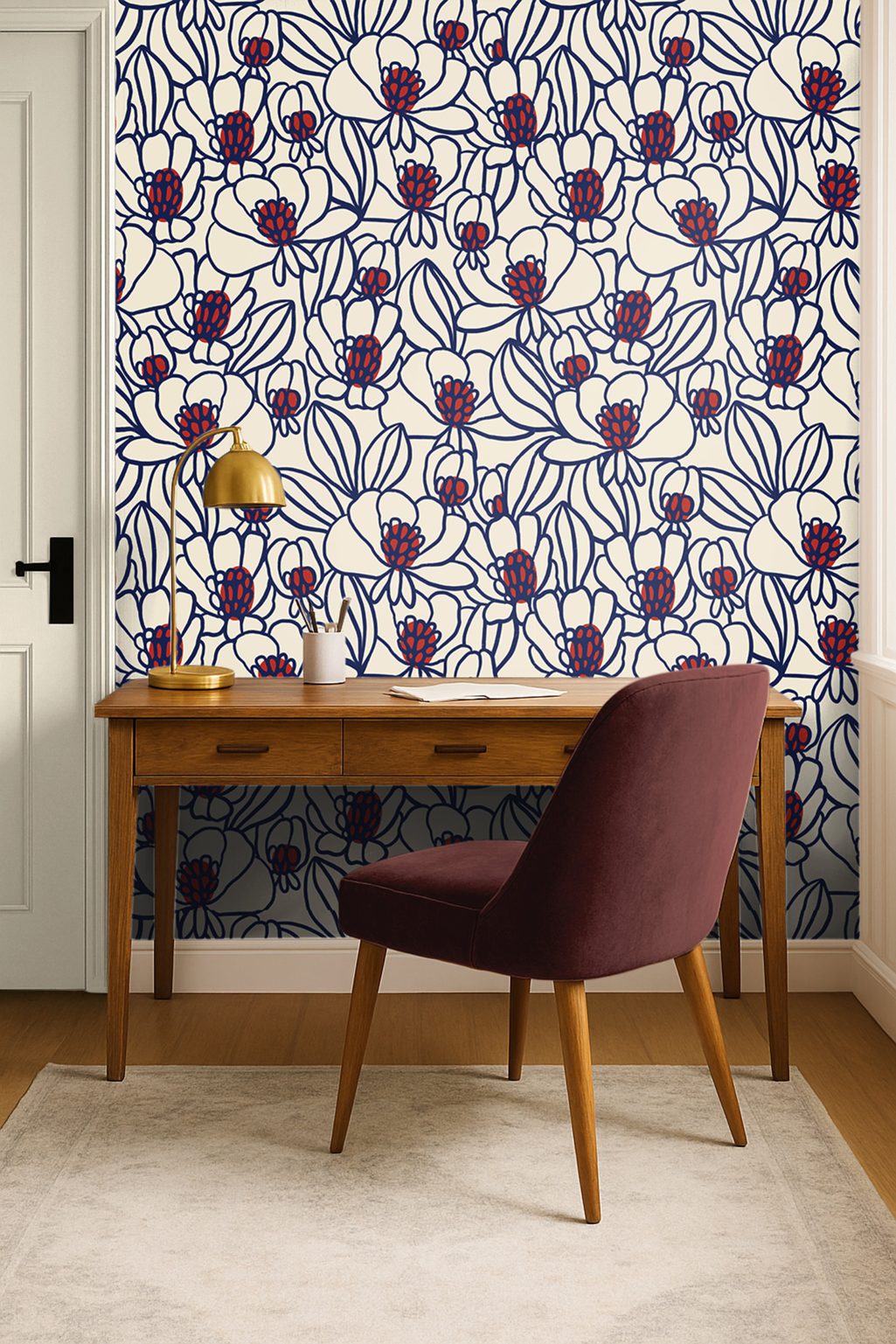Product Image for Magnolia Rogue Wallpaper – 3111