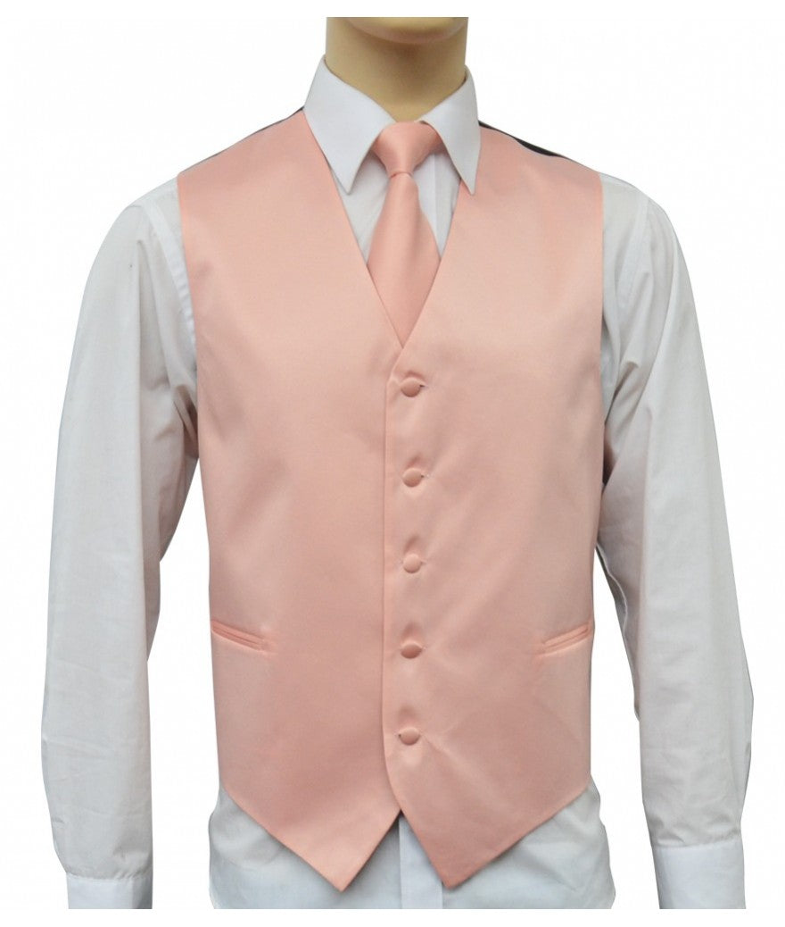 Product Image for Peach Vest and Tie Set