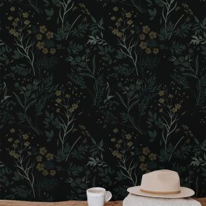 Product Image for Twilight Thicket | Moody Floral Removable Wallpaper for Office, Bedroom, Doors, Walls, DIY Home Decor 862