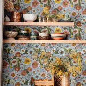 Product Image for Colorful Vintage Blooming Peonies and Daisies Wallpaper | Wallpaper Peel and Stick | Removable Wallpaper | Peel and Stick Wallpaper | Wall Paper Peel And Stick | 1571