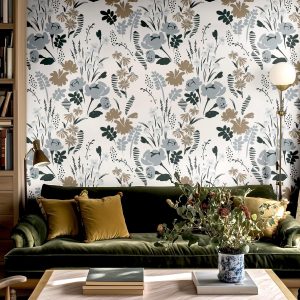 Product Image for Golden Thicket Neutral Floral Wallpaper – 864