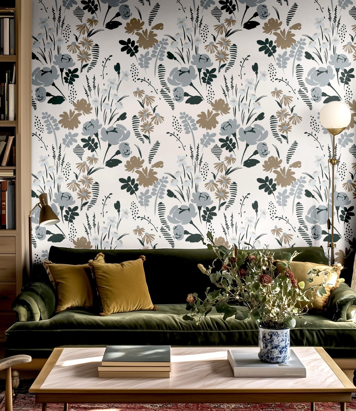 Product Image for Golden Thicket Neutral Floral Wallpaper – 864