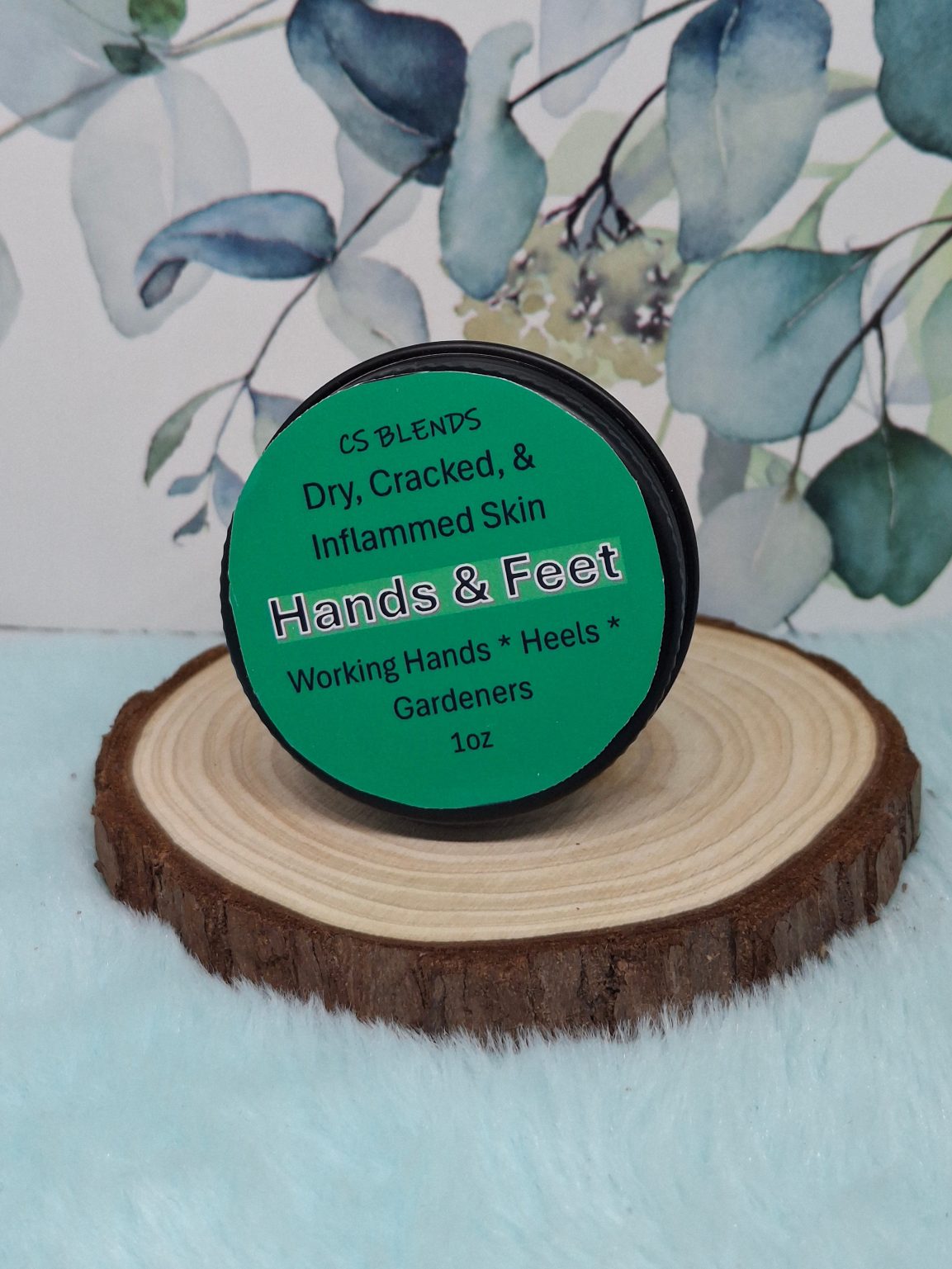 Product Image for “Hands & Feet” Herbal Repair Balm – for Overworked Dry Cracked Hand and Heels. Bee Balm Purple Dead Nettle