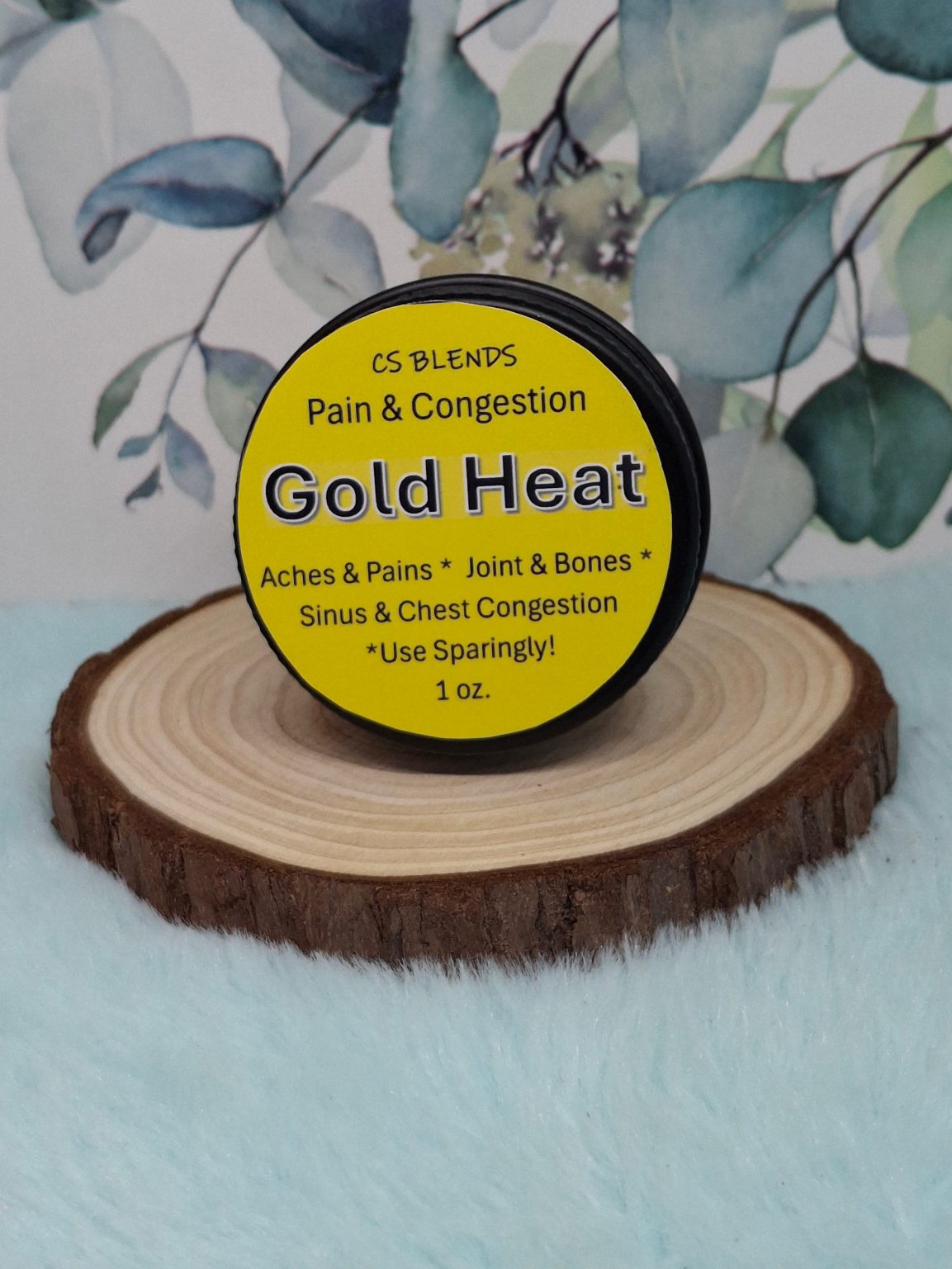 Product Image for “Gold Heat” Herbal Warming Balm – Modern Mustard Plaster for Circulation, Congestion, & Pain