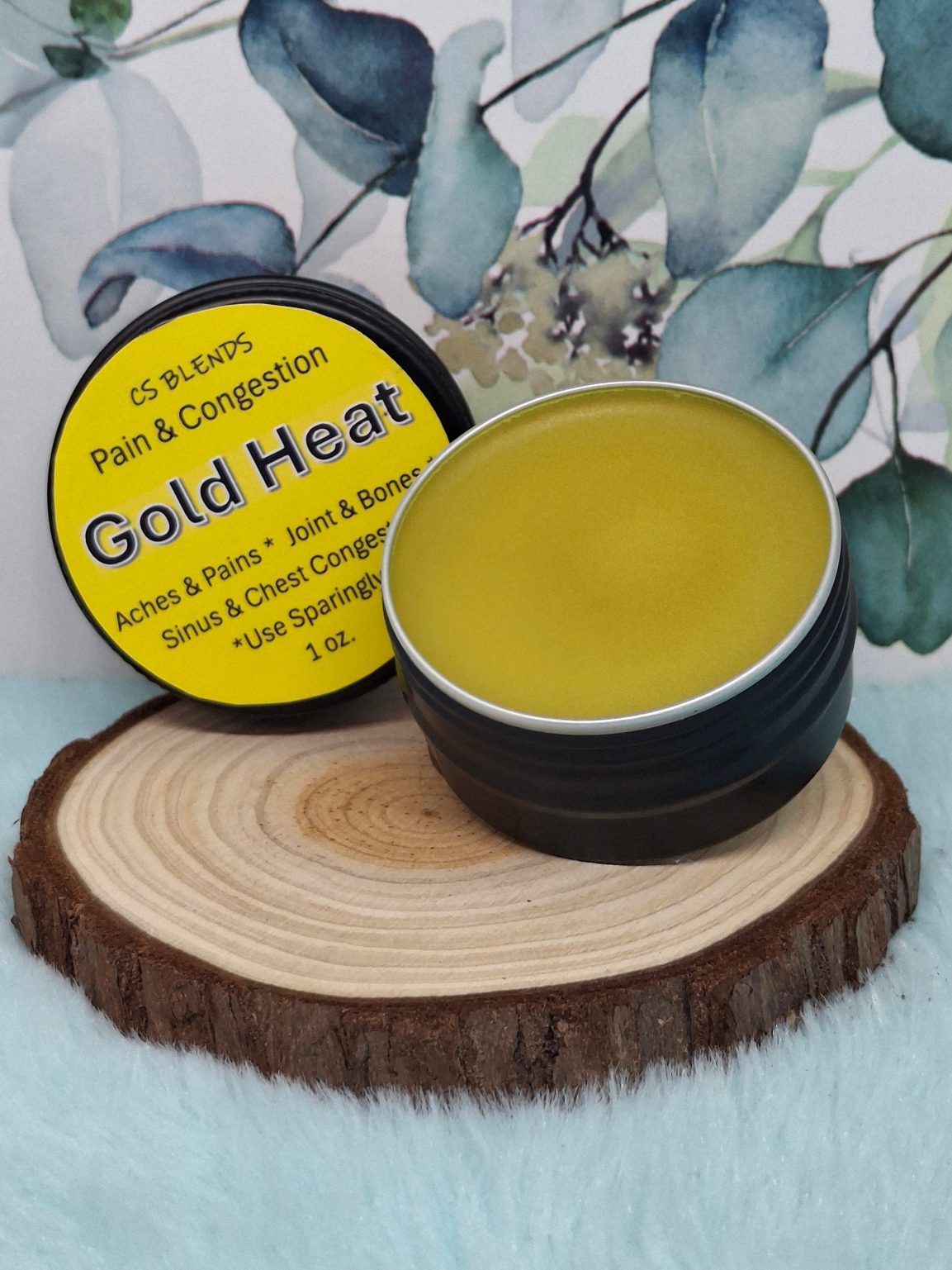 Product Image for “Gold Heat” Herbal Warming Balm – Modern Mustard Plaster for Circulation, Congestion, & Pain