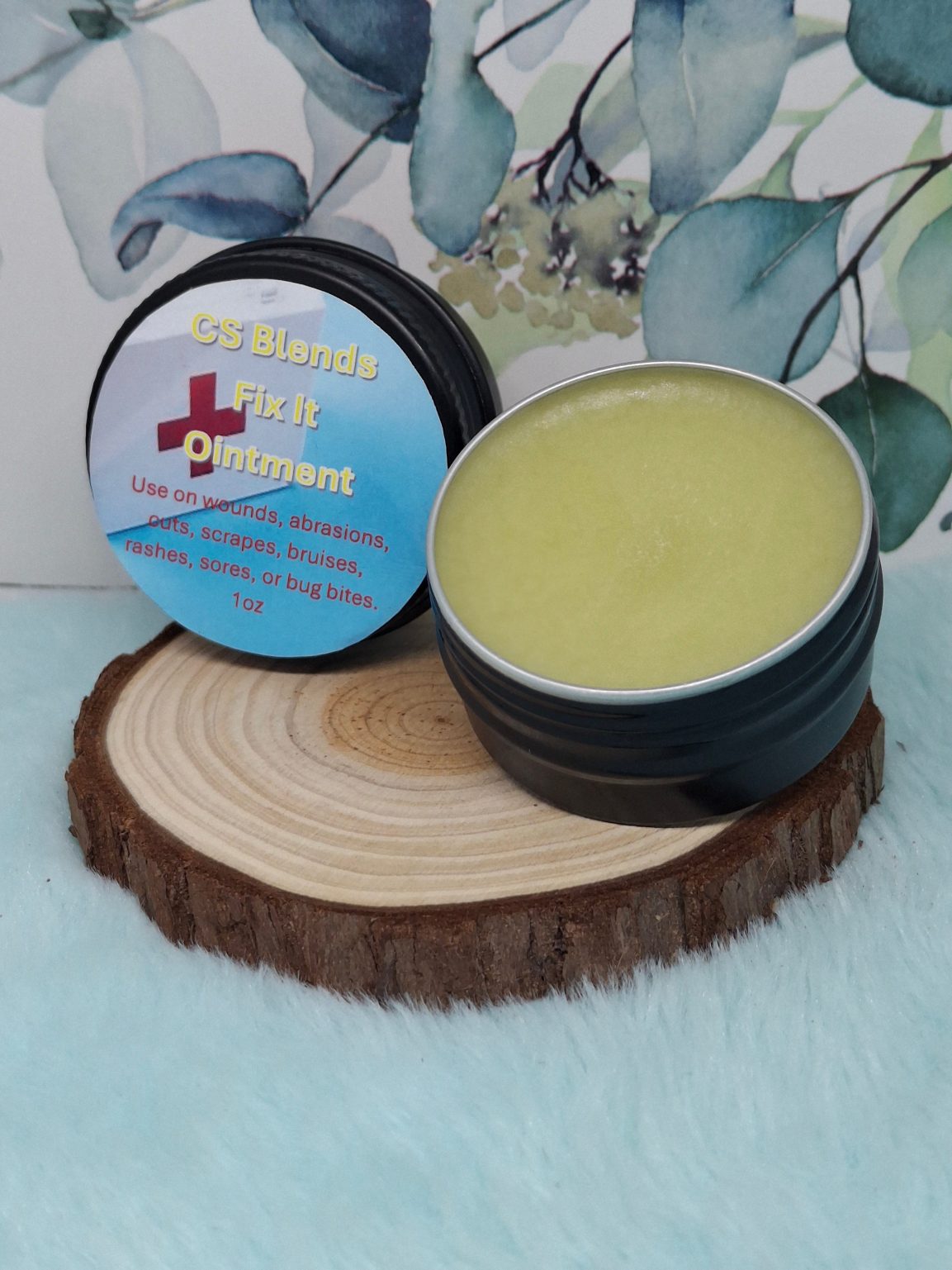 Product Image for “Fix It” Herbal First Aid Balm For Scrapes and Cuts – Yarrow, Self Heal