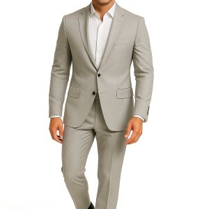 Product Image for The Sterling – Light Grey Suit with White Accents