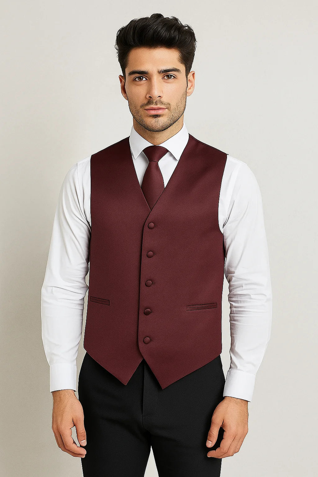 Product Image for Men’s Vest & Tie Set – Reds | KCT Menswear