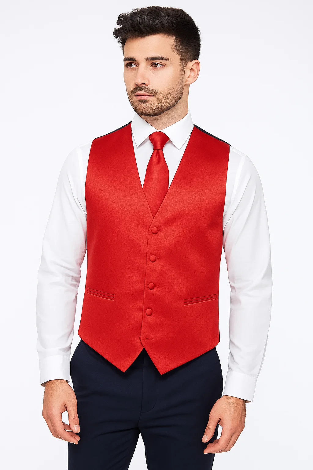 Product Image for Men’s Vest & Tie Set – Reds | KCT Menswear