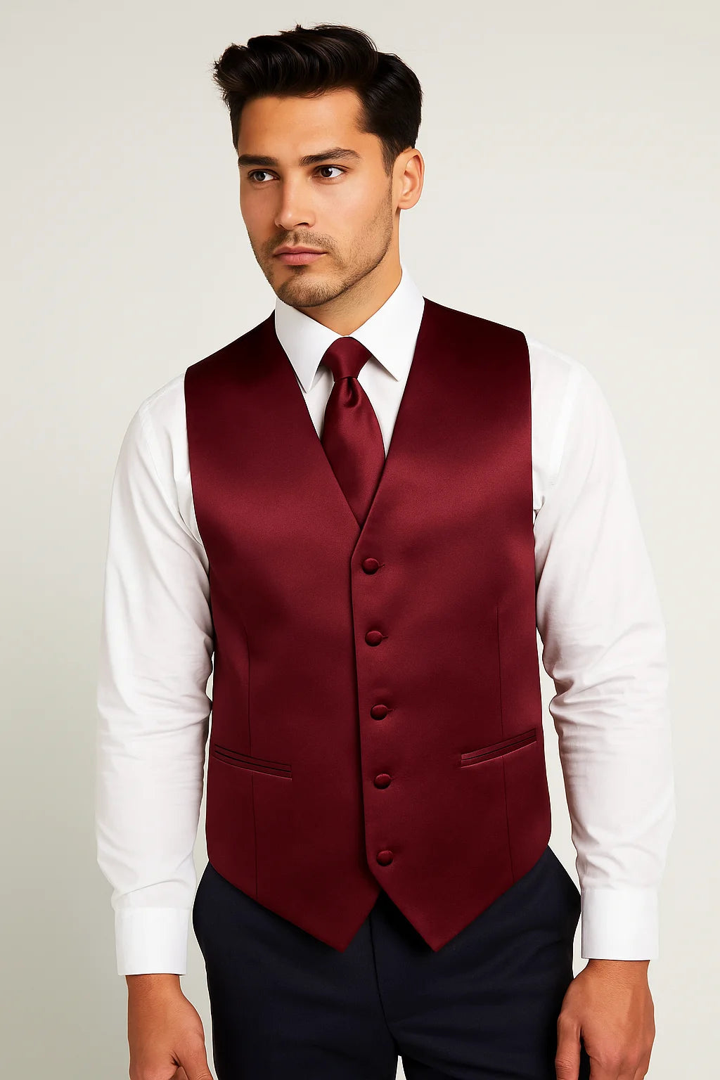 Product Image for Men’s Vest & Tie Set – Reds | KCT Menswear