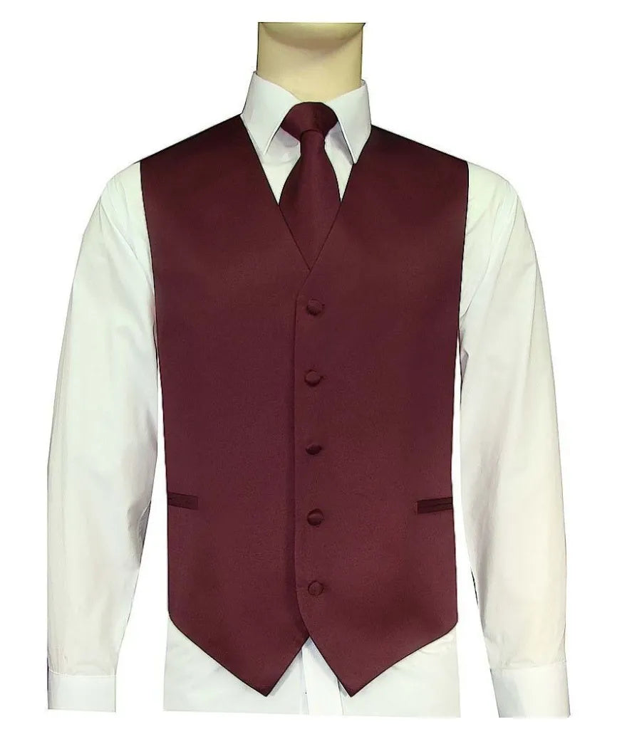 Product Image for Men’s Vest & Tie Set – Reds | KCT Menswear