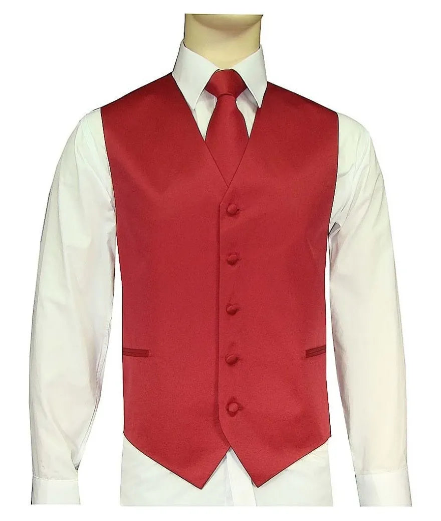 Product Image for Men’s Vest & Tie Set – Reds | KCT Menswear