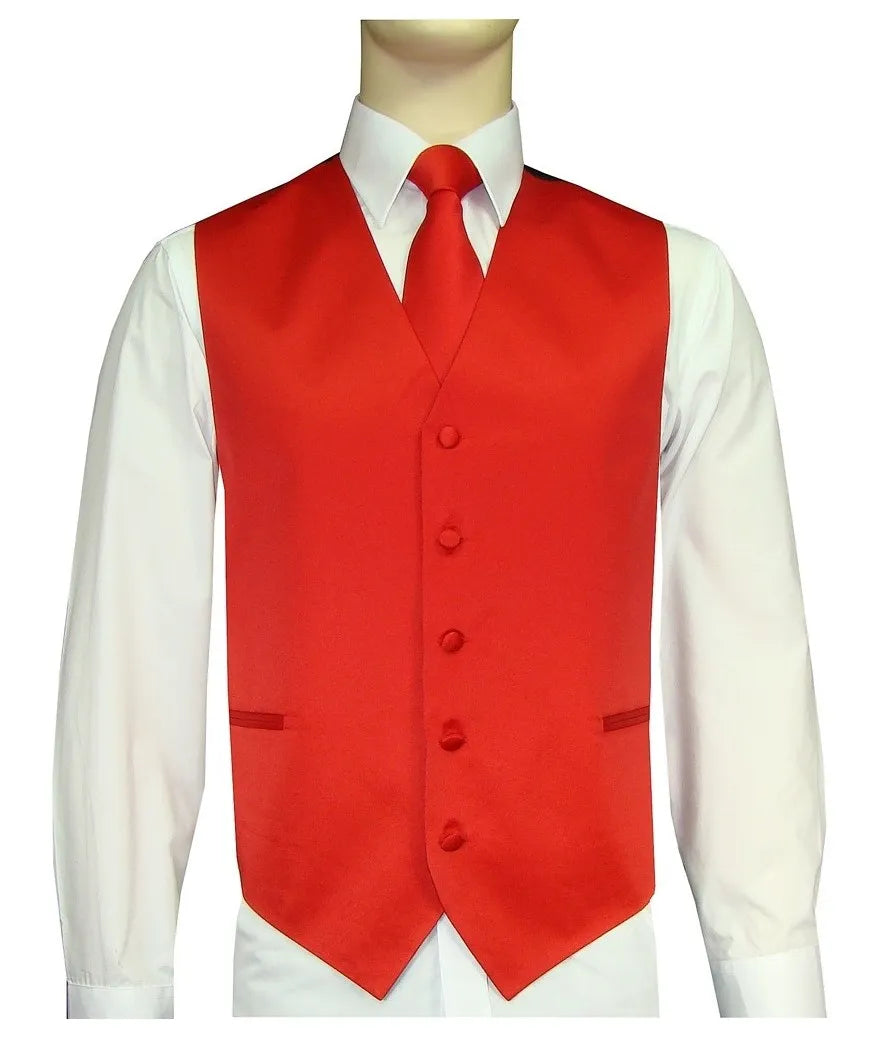 Product Image for Men’s Vest & Tie Set – Reds | KCT Menswear