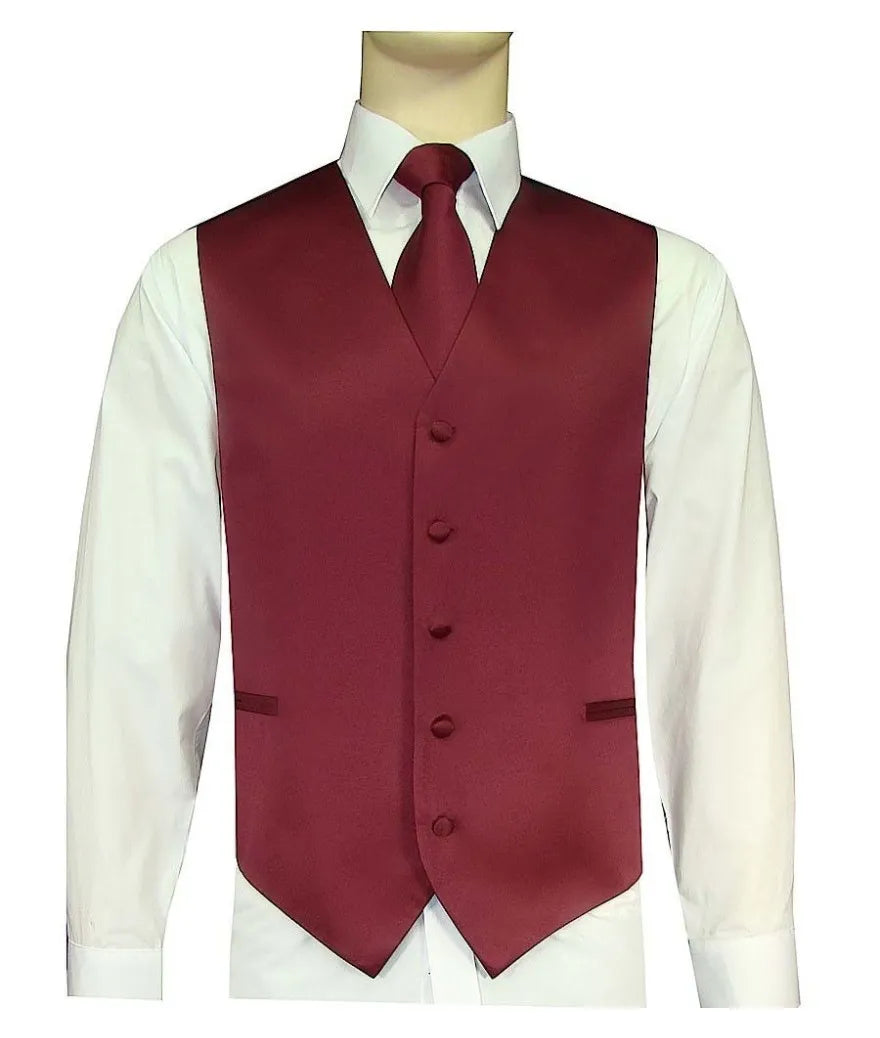 Product Image for Men’s Vest & Tie Set – Reds | KCT Menswear