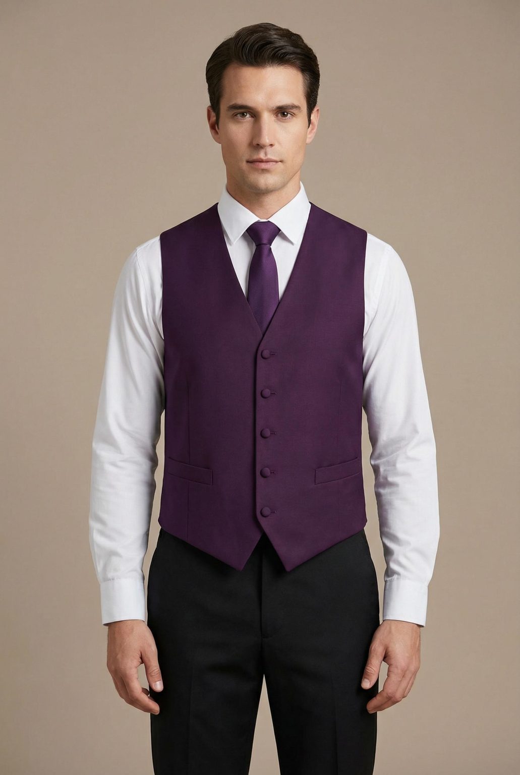 Product Image for Men’s Vest & Tie Set – Purples | KCT Menswear