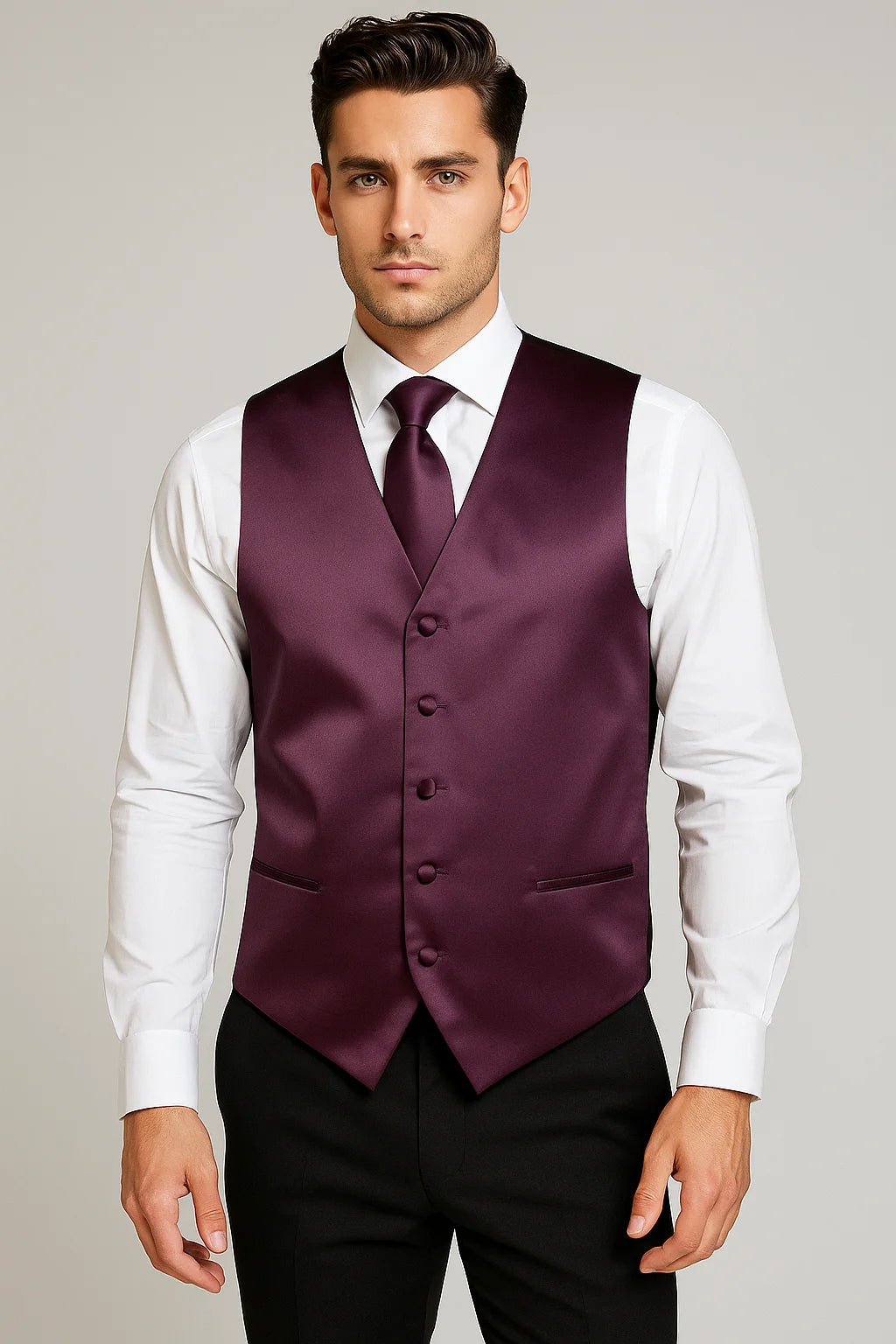 Product Image for Men’s Vest & Tie Set – Purples | KCT Menswear