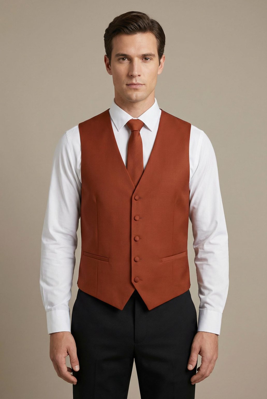 Product Image for Men’s Vest & Tie Set – Oranges | KCT Menswear