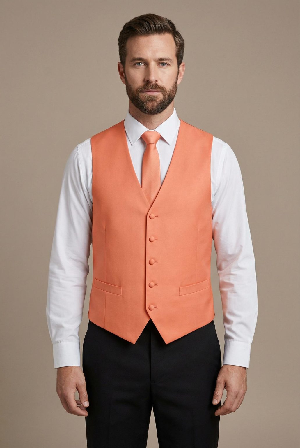 Product Image for Men’s Vest & Tie Set – Oranges | KCT Menswear