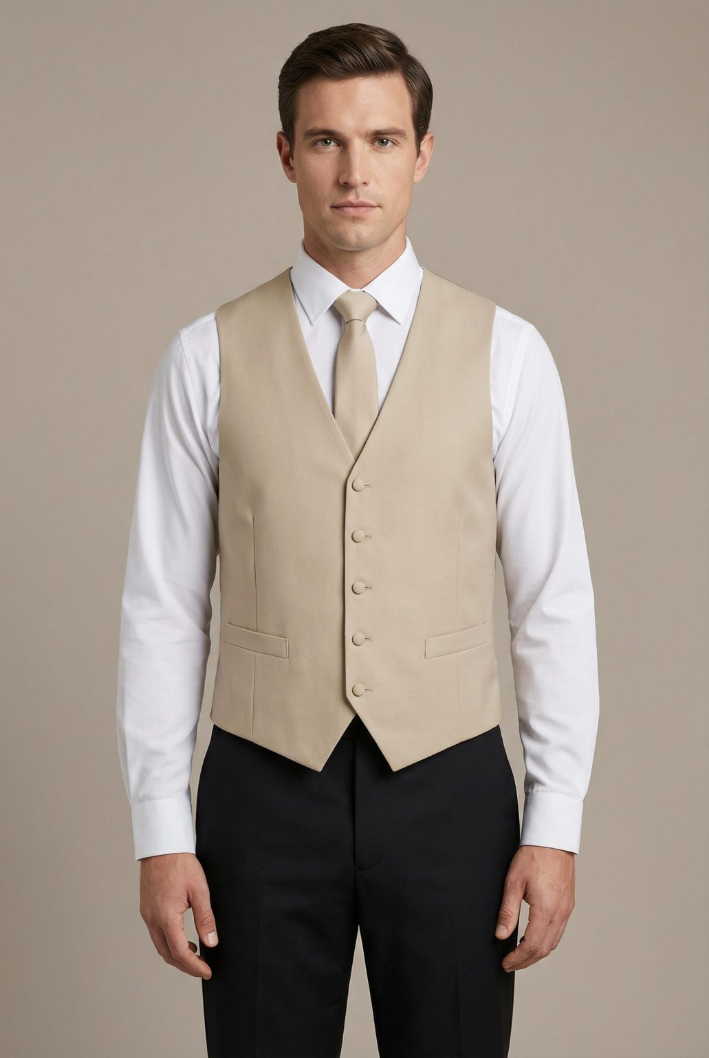 Product Image for Men’s Vest & Tie Set – Neutrals | KCT Menswear