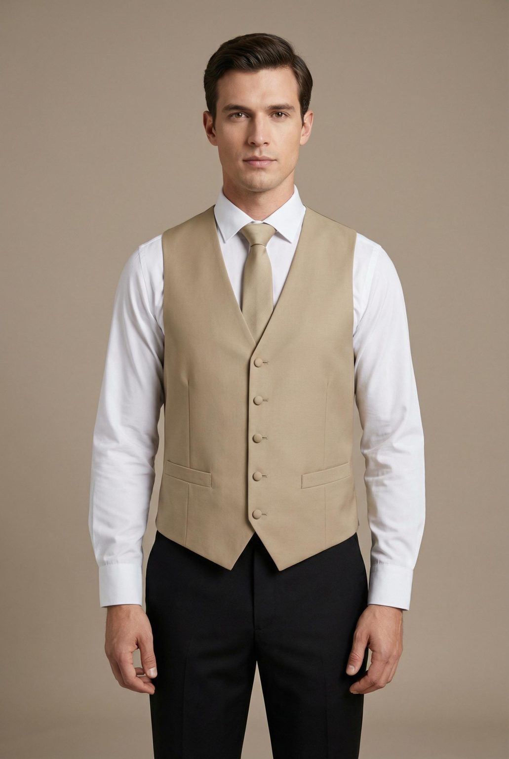 Product Image for Men’s Vest & Tie Set – Neutrals | KCT Menswear