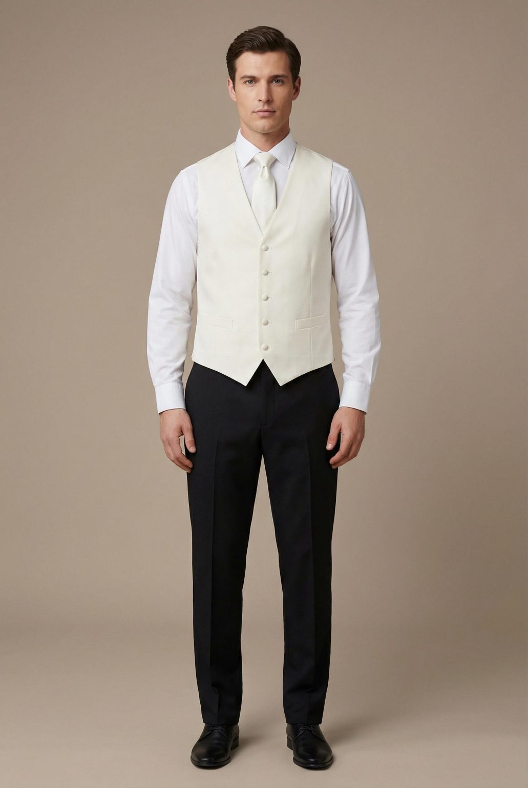 Product Image for Men’s Vest & Tie Set – Neutrals | KCT Menswear