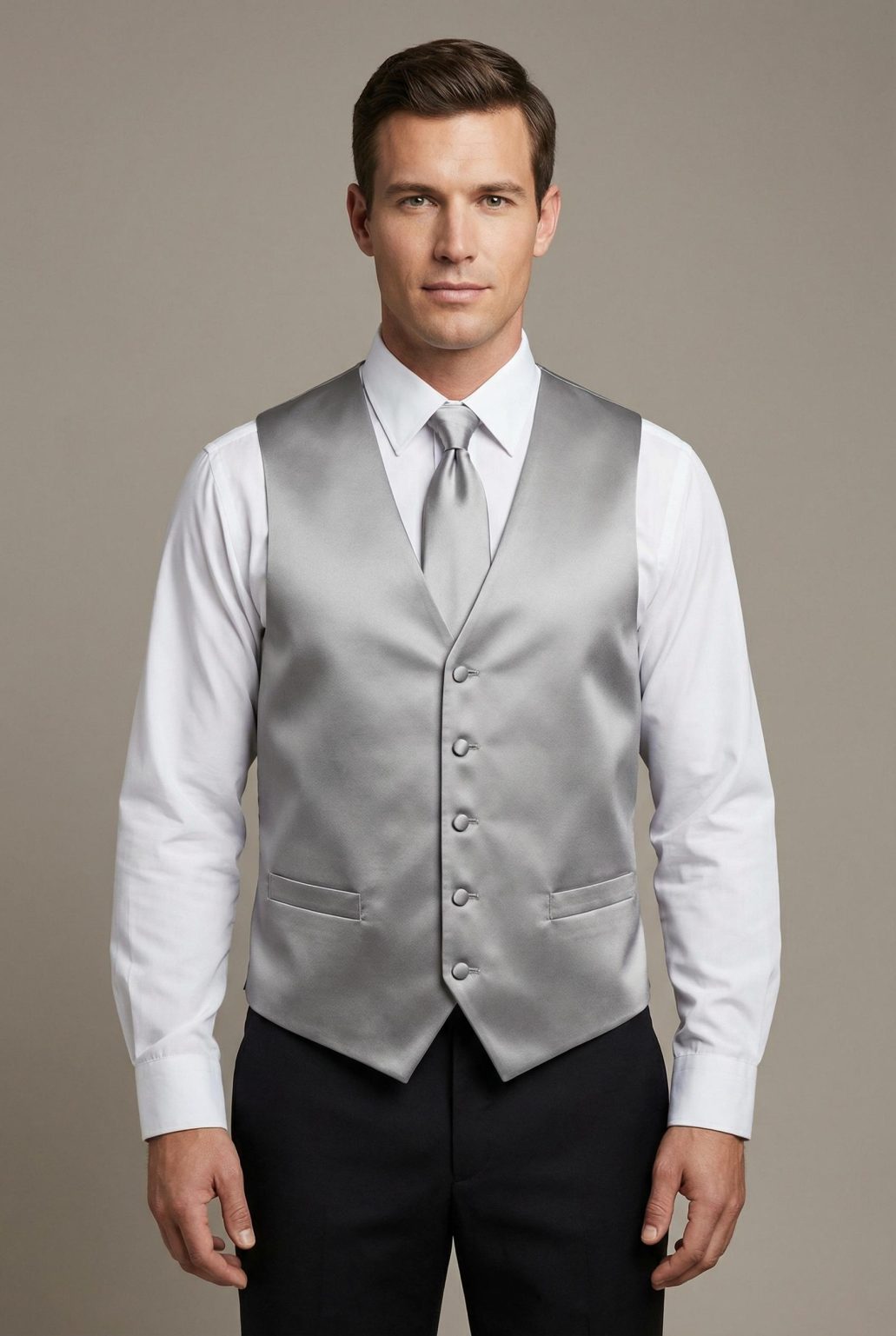 Product Image for Men’s Vest & Tie Set – Neutrals | KCT Menswear