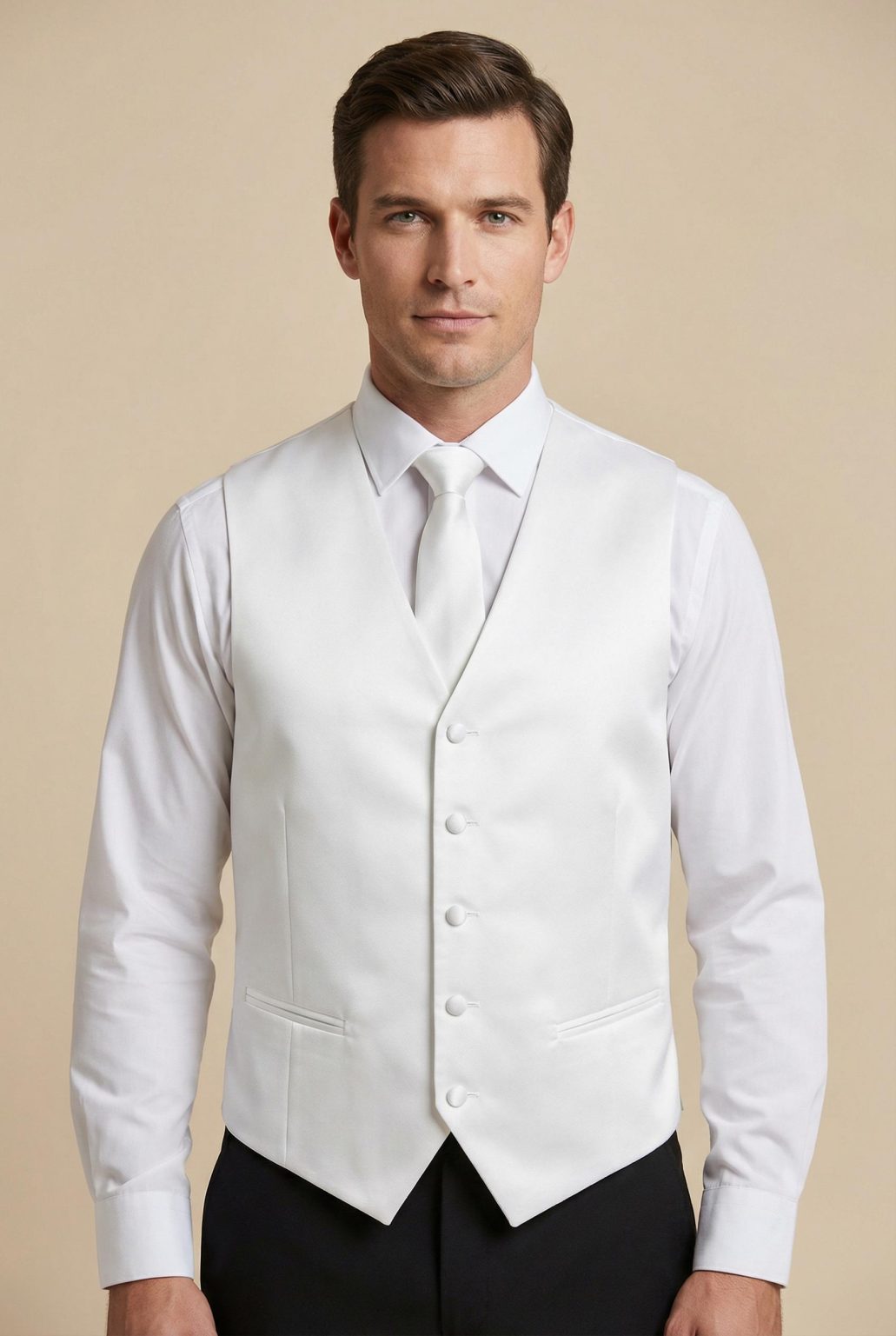 Product Image for Men’s Vest & Tie Set – Neutrals | KCT Menswear