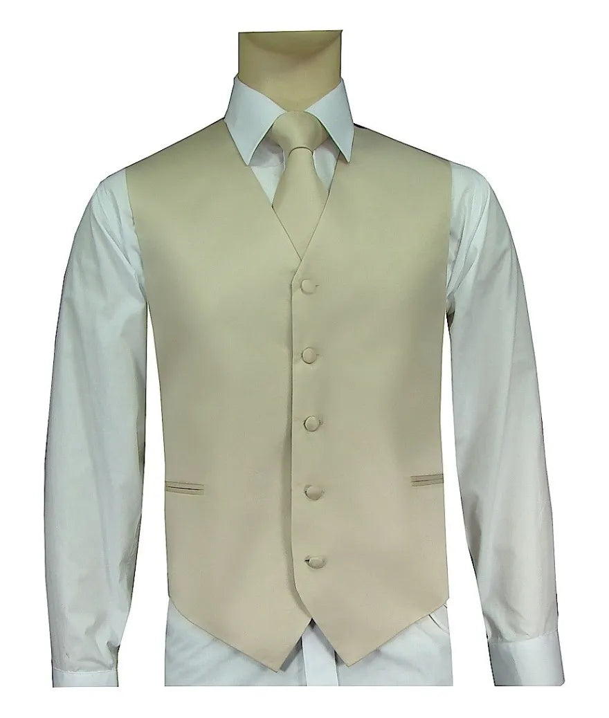 Product Image for Men’s Vest & Tie Set – Neutrals | KCT Menswear