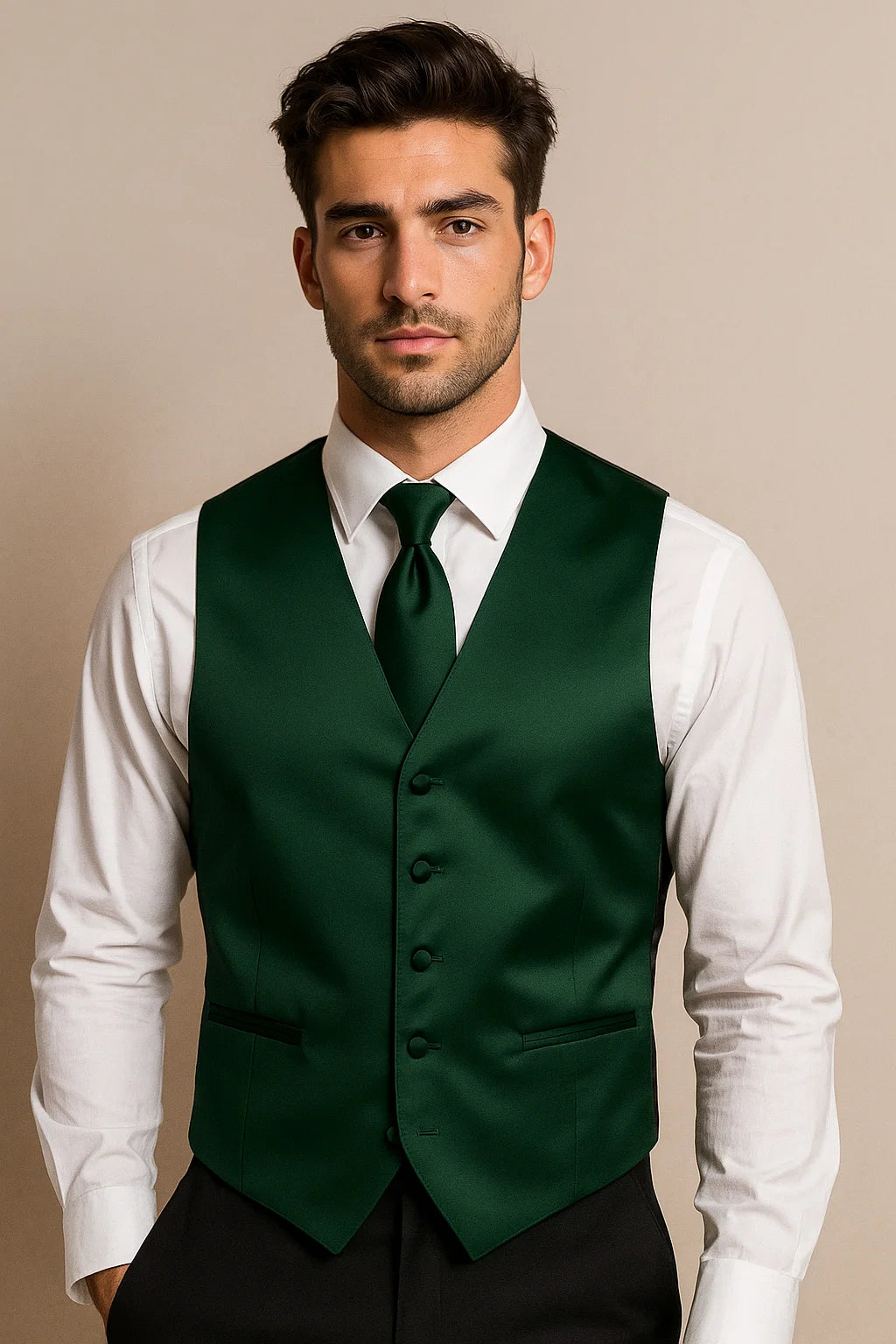 Product Image for Men’s Vest & Tie Set – Greens-Vibrant | KCT Menswear