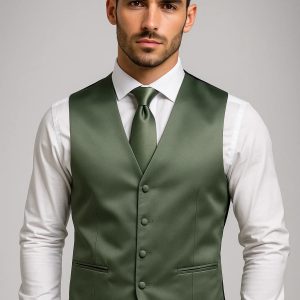 Product Image for Men’s Vest & Tie Set – Greens-Cool | KCT Menswear