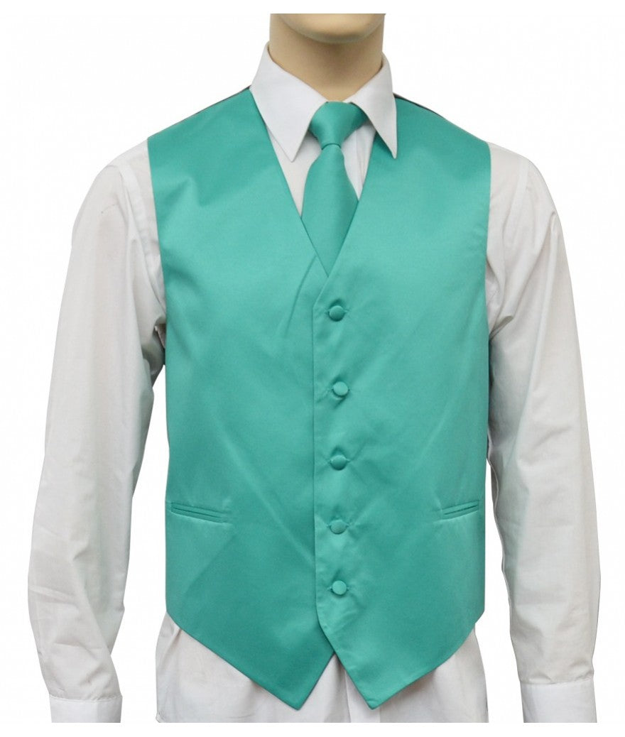 Product Image for Men’s Vest & Tie Set – Greens-Cool | KCT Menswear