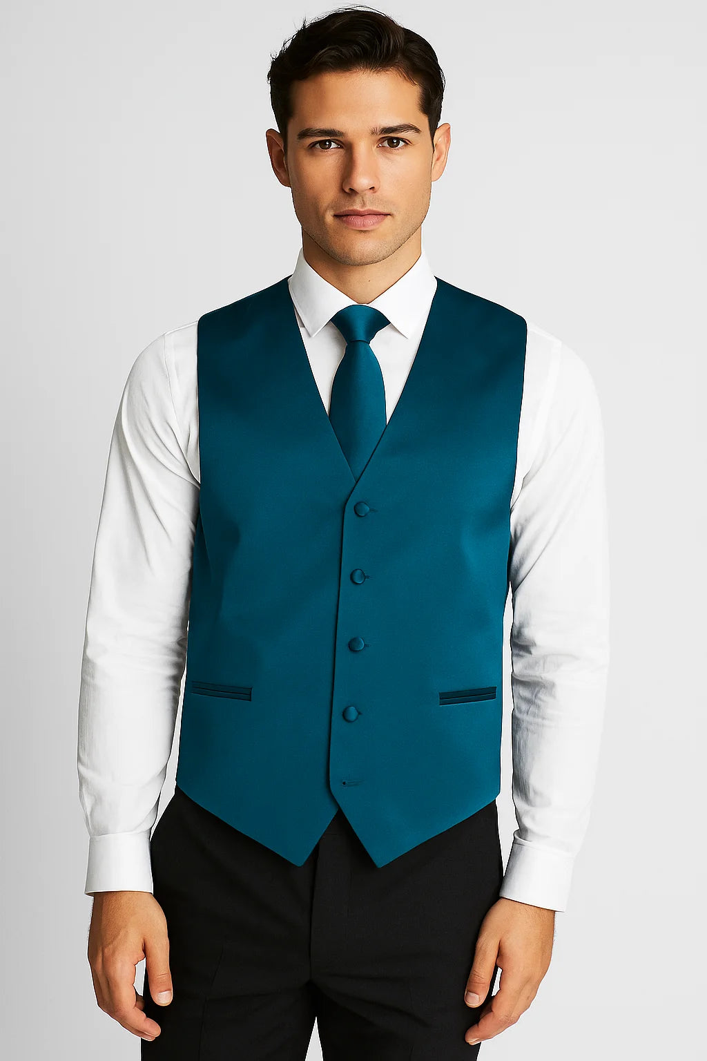 Product Image for Men’s Vest & Tie Set – Greens-Cool | KCT Menswear