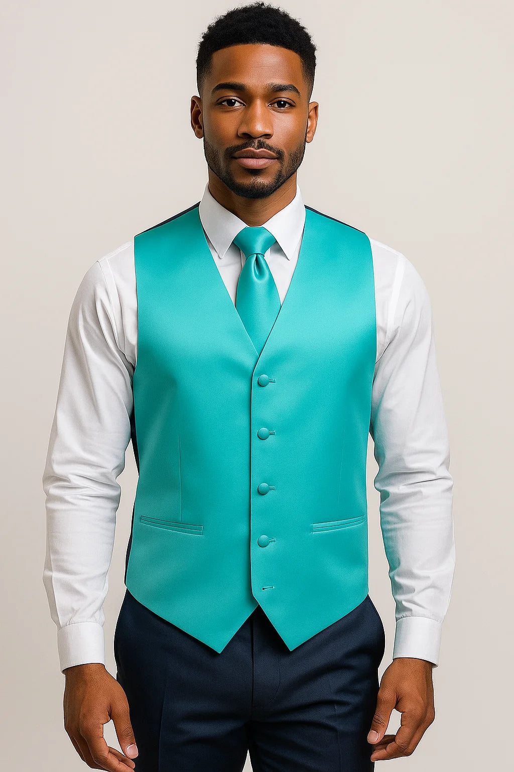 Product Image for Men’s Vest & Tie Set – Greens-Cool | KCT Menswear