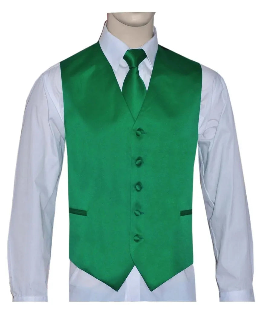 Product Image for Men’s Vest & Tie Set – Greens-Cool | KCT Menswear