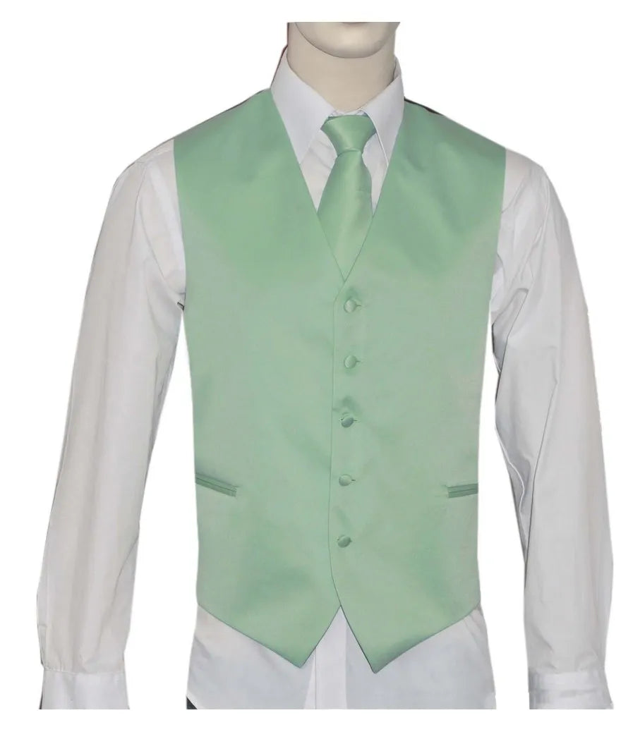 Product Image for Men’s Vest & Tie Set – Greens-Cool | KCT Menswear