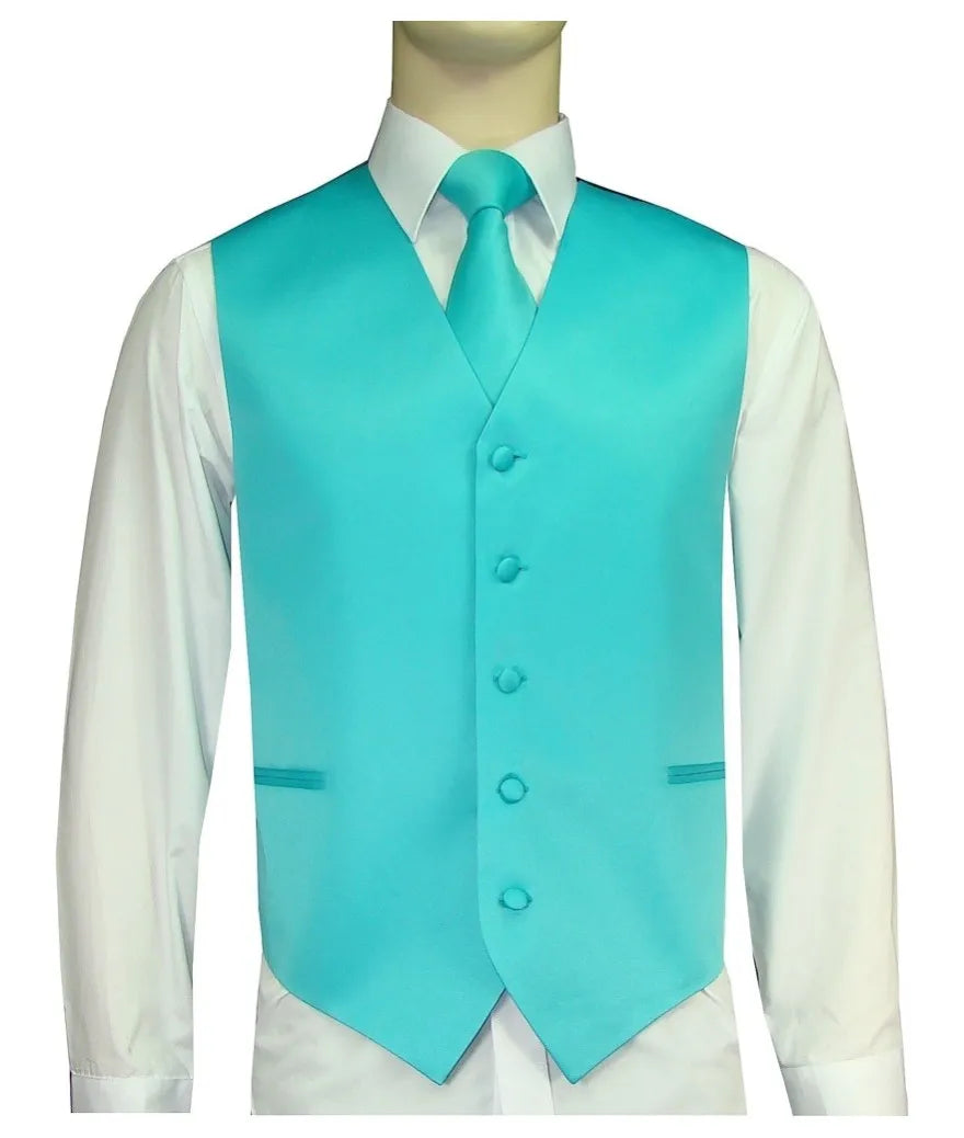Product Image for Men’s Vest & Tie Set – Greens-Cool | KCT Menswear