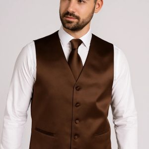 Product Image for Men’s Vest & Tie Set – Browns | KCT Menswear