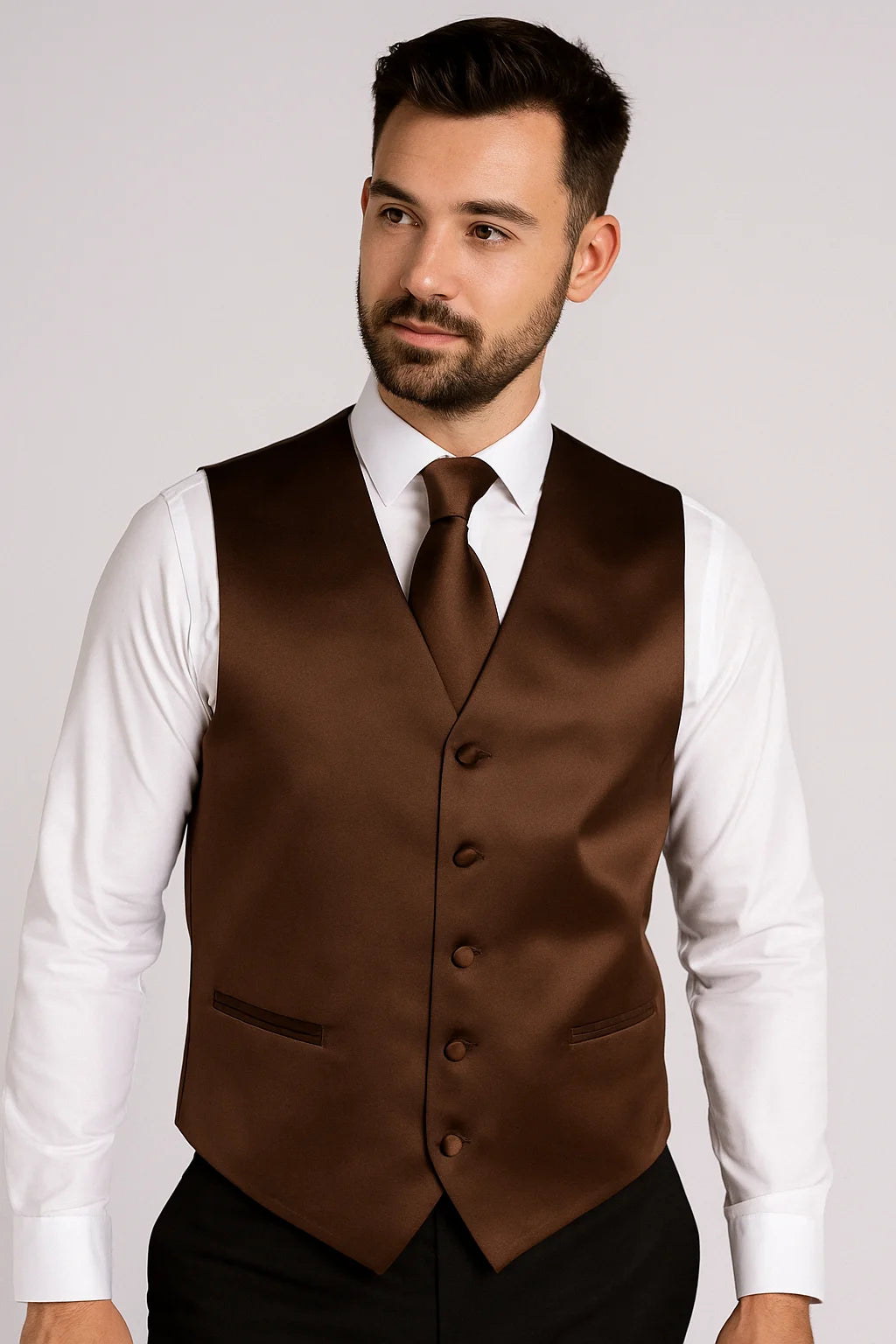Product Image for Men’s Vest & Tie Set – Browns | KCT Menswear