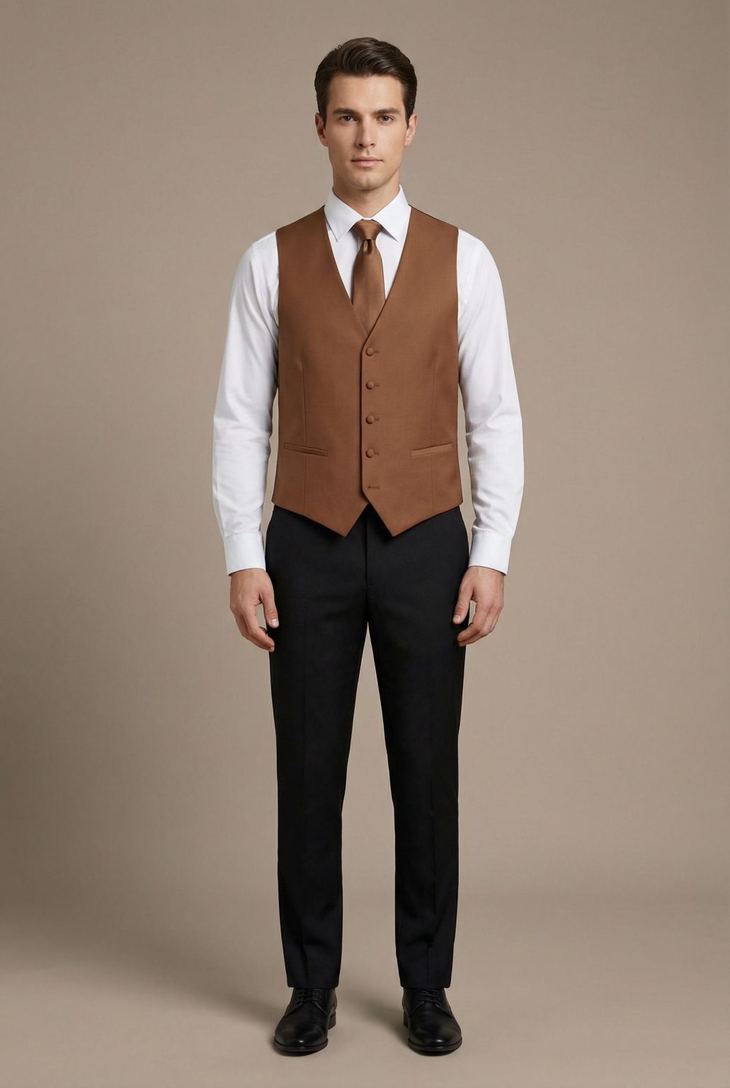 Product Image for Men’s Vest & Tie Set – Browns | KCT Menswear