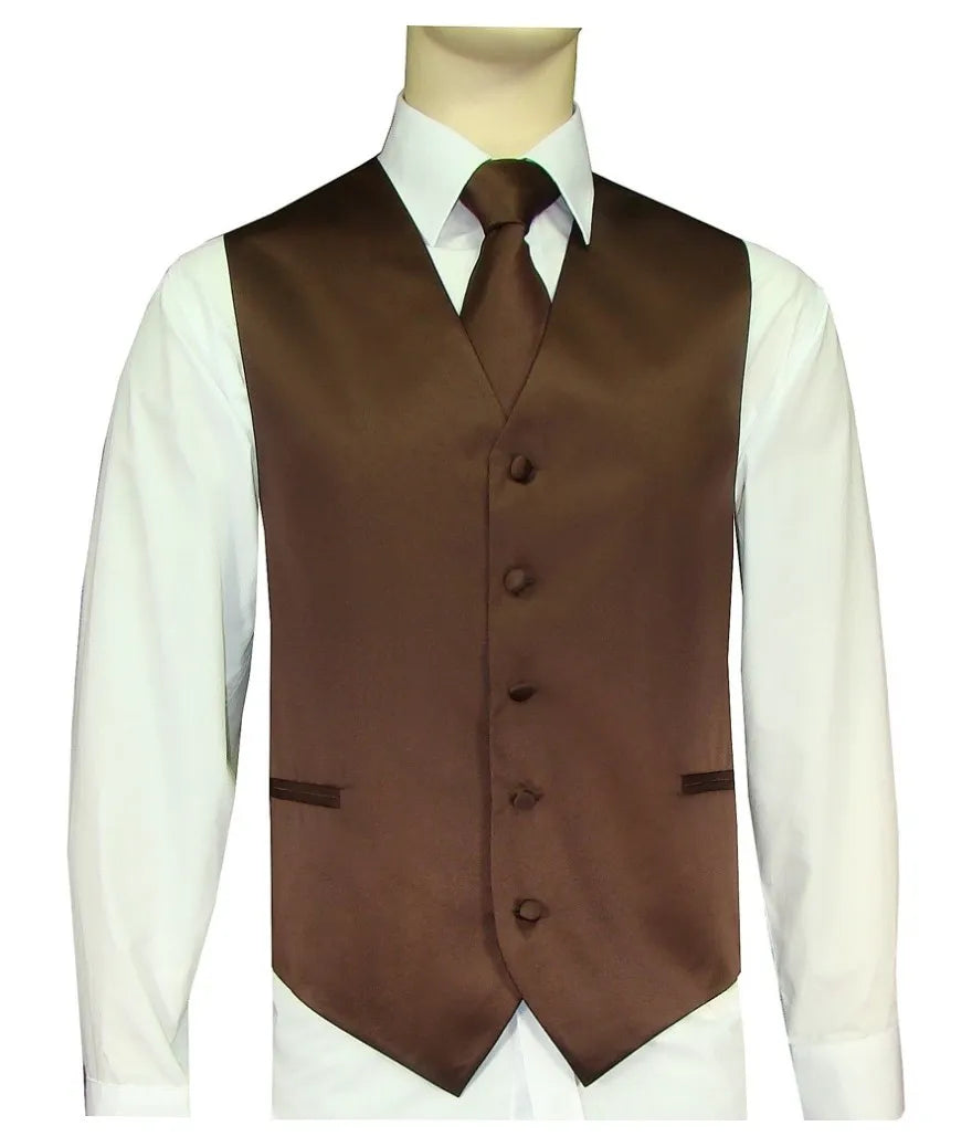 Product Image for Men’s Vest & Tie Set – Browns | KCT Menswear