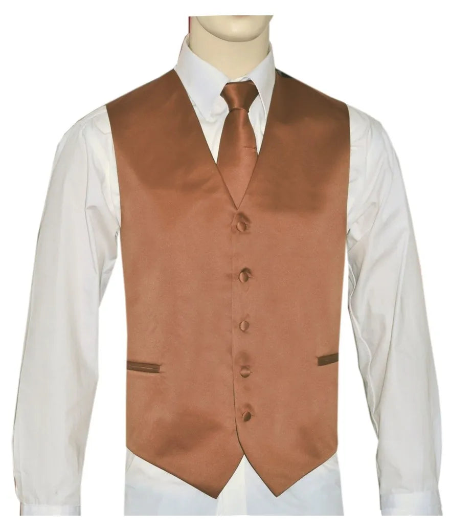 Product Image for Men’s Vest & Tie Set – Browns | KCT Menswear