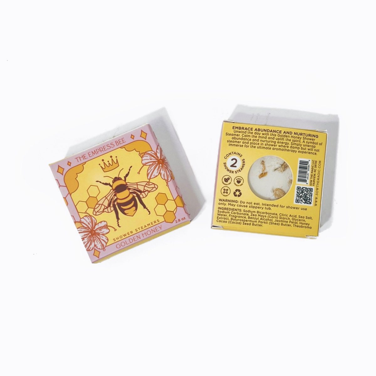 Product Image for The Empress Bee Shower Steamer Set in Golden Honey