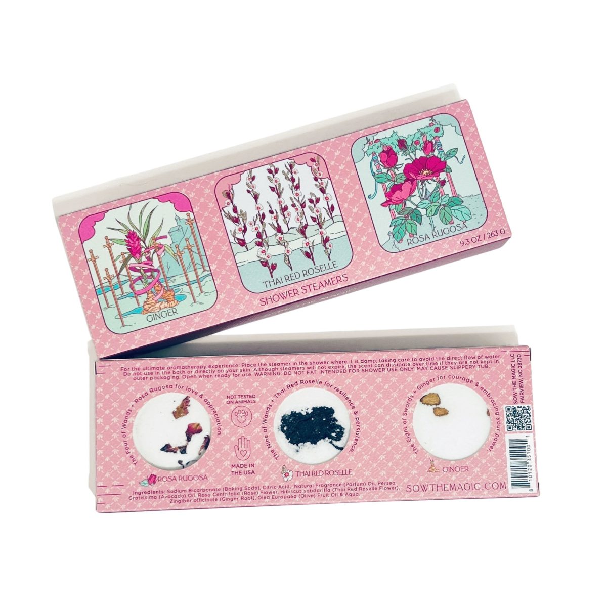 Product Image for Floral Tarot Shower Steamer Trio With Botanicals