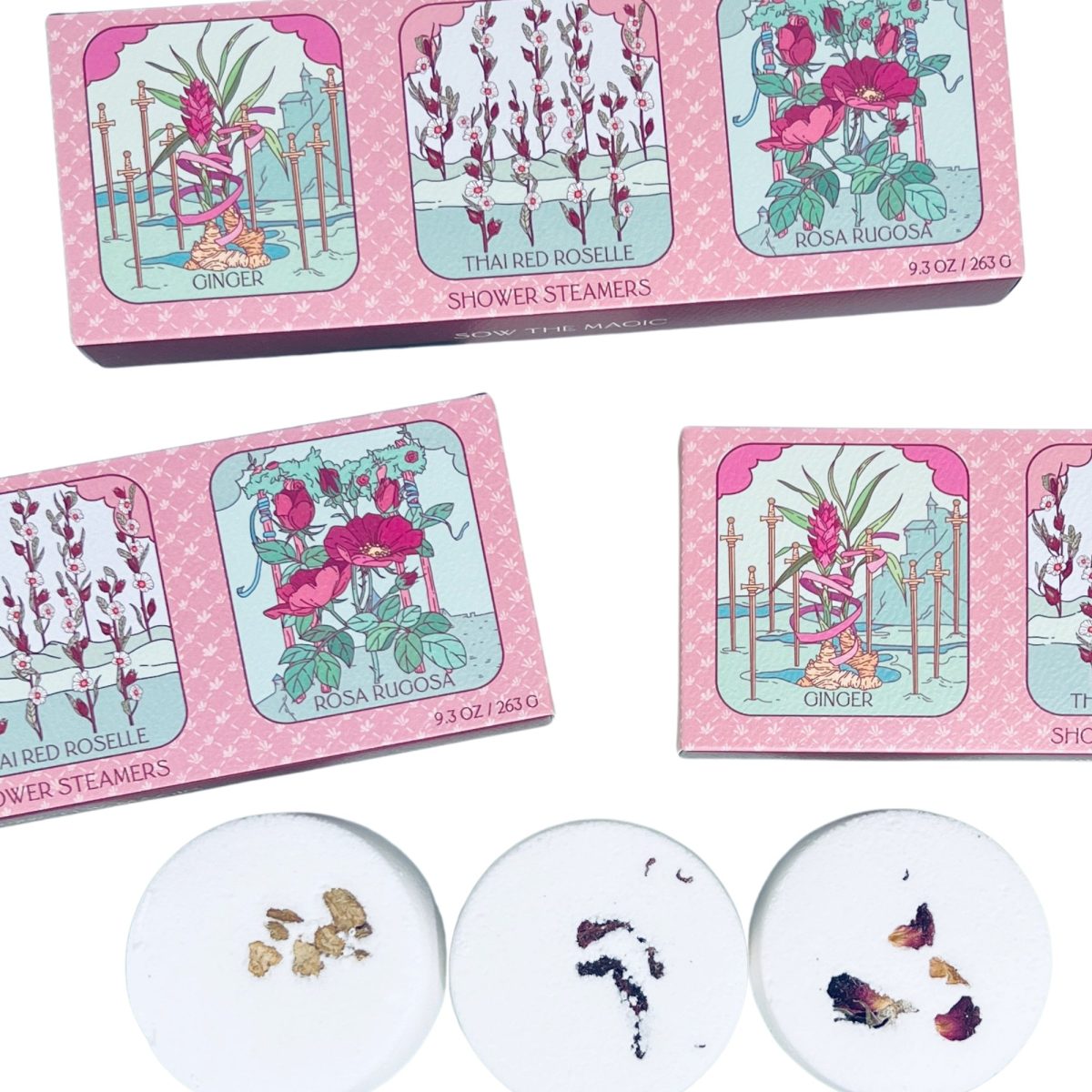 Product Image for Floral Tarot Shower Steamer Trio With Botanicals